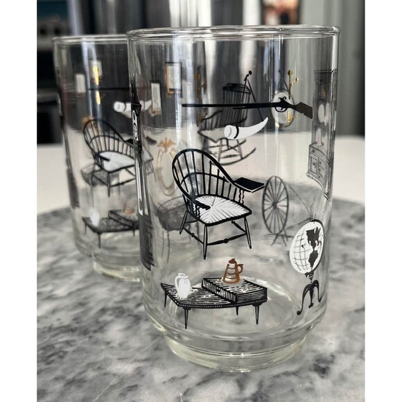 MCM- VTG Libbey Curio Collection Collins 2 Glass Designed by Freda Diamond 1953 - Picture 2 of 4